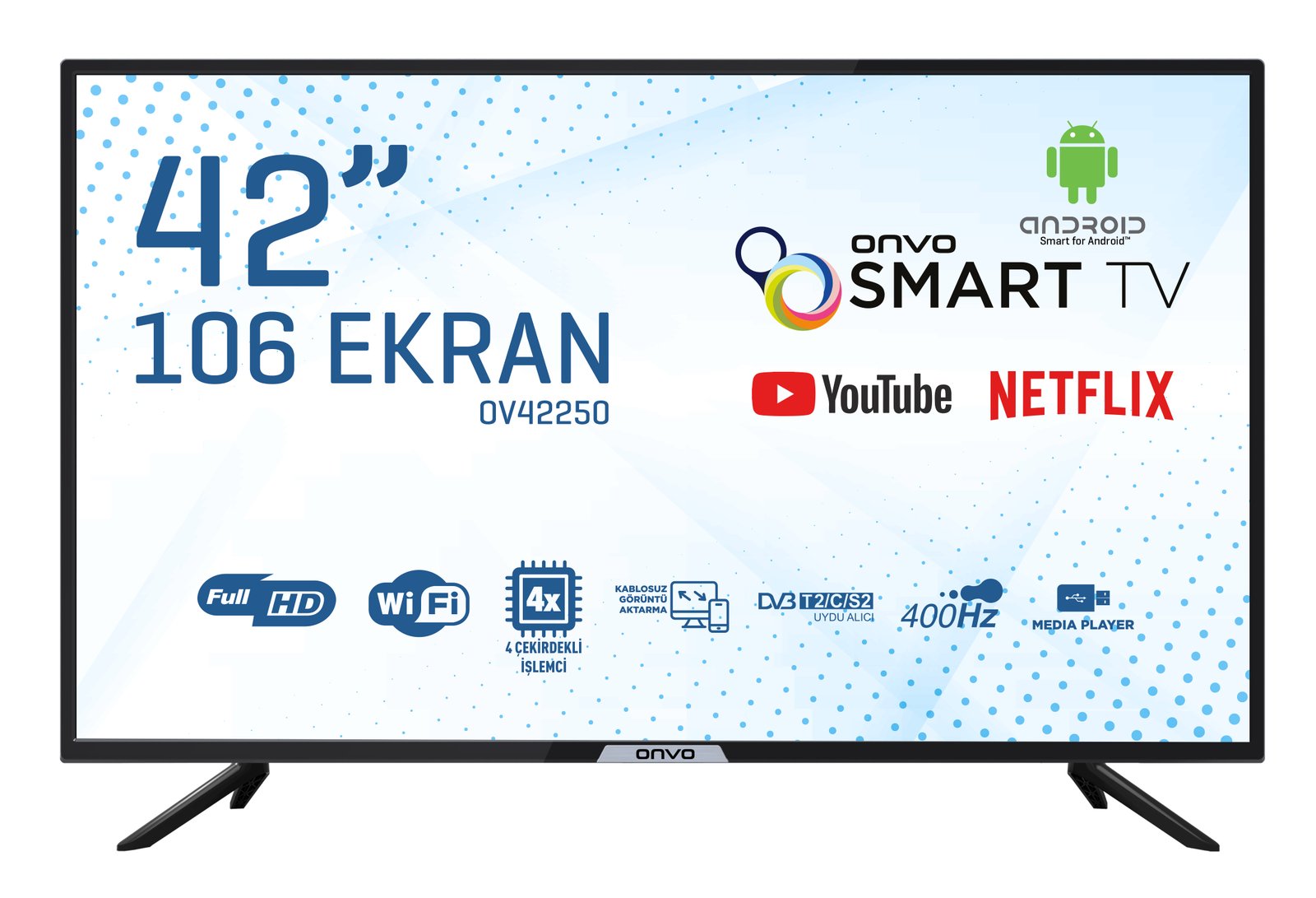 ONVO- 42 inch  Interaktif Otel TV – 106 cm